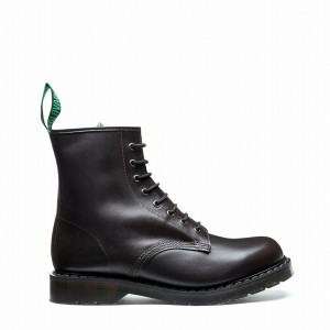 Solovair 8 Eye Miesten Derby Saappaat Ruskea | S8-551-BNG-G-040
