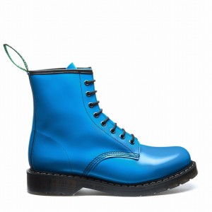 Solovair 8 Eye Miesten Derby Saappaat Sininen | S8-551-BL-NN-G-075