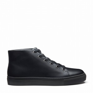 Solovair Calf High Top Naisten Tennarit Mustat | S6-HTP-BK-BS-030