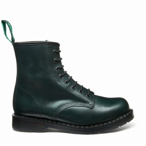 Solovair Gaucho 8 Eye Miesten Derby Saappaat Vihreä | S8-551-CH-GN-G-030