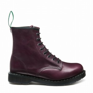 Solovair Gaucho 8 Eye Naisten Derby Saappaat Viininpunainen | S8-551-CH-BUR-G-030