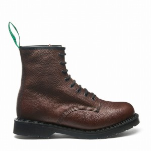 Solovair Gaucho Brown Grain 8 Eye Naisten Derby Saappaat Ruskea | S8-551-CH-SoftG-G-030