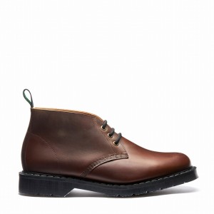 Solovair Gaucho Crazy Horse 3 Eye Miesten Chukka Saappaat Ruskea | S3-080-CH-G-030