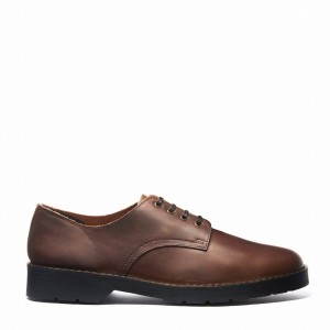 Solovair Gaucho Crazy Horse 4 Eye Miesten Gibson Kengät Ruskea | 390-015-060