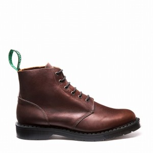Solovair Gaucho Crazy Horse 6 Eye Naisten Astronauti Saappaat Ruskea | S6-969-CH-G-030