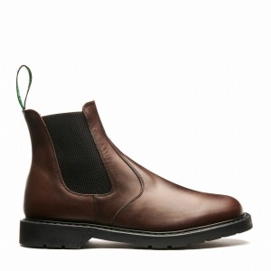 Solovair Gaucho Crazy Horse Shearling Lined Naisten Dealer Saappaat Ruskea | LS0-900-CH-SHE-B-040