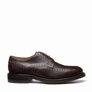 Solovair Grain-Calf 4 Eye Gibson Miesten Brogue Kengät Ruskea | 055-BRN-CC-060