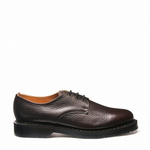 Solovair Grain 3 Eye Miesten Gibson Kengät Ruskea | S3-995-DKB-SOFTG-G-030