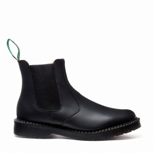Solovair Greasy Miesten Dealer Saappaat Mustat | S0-900-BG-G-030