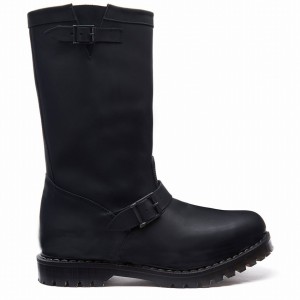 Solovair Greasy Naisten Ajosaapas Mustat | SC0-1000-BG-G-065