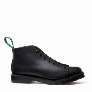 Solovair Greasy Naisten Apinan Saappaat Mustat | S7-116-BG-G-030