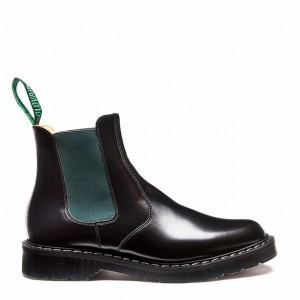Solovair Greasy Naisten Dealer Saappaat Mustat | S0-900-BK-GN-G-030