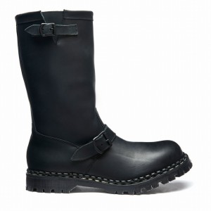 Solovair Greasy Steel Toe Capped Naisten Ajosaapas Mustat | GF0-11000-BG-035
