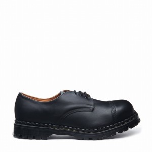 Solovair Greasy Steel Toe Capped Naisten Gibson Kengät Mustat | GF3-1370-BG-030