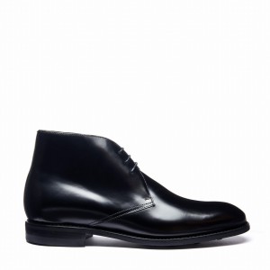 Solovair Hi-Shine 3 Eye Miesten Chukka Saappaat Mustat | 103-379-060
