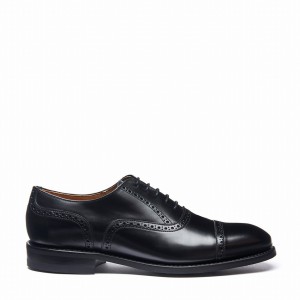 Solovair Hi-Shine 5 Eye Miesten Oxford Kengät Mustat | 097-016-060