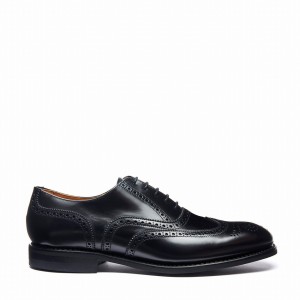 Solovair Hi-Shine 5 Eye Miesten Oxford Kengät Mustat | 091-305-060
