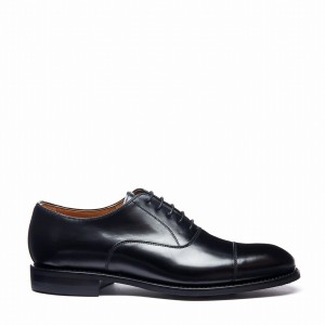 Solovair Hi-Shine 5 Eye Miesten Oxford Kengät Mustat | 099-197-060