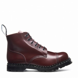 Solovair Hi-Shine 6 Eye Steel Toe Capped Miesten Derby Saappaat Punainen | GF6-1710-OX-030