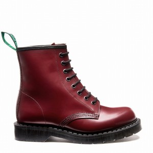 Solovair Hi-Shine 8 Eye Naisten Derby Saappaat Punainen | S8-551-CR-G-030