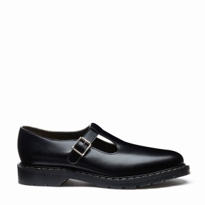 Solovair Hi-Shine Naisten Mary Jane Kengät Mustat | S0-393-BK-G-030