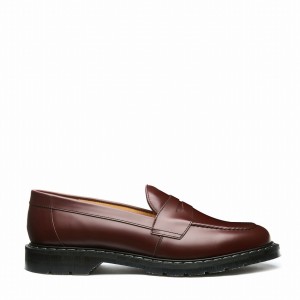 Solovair Hi-Shine Penny Naisten Loafers Punainen | S0-970-OX-G-030