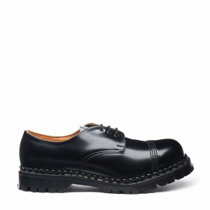 Solovair Hi-Shine Steel Toe Capped Naisten Gibson Kengät Mustat | GF3-1370-BK-030