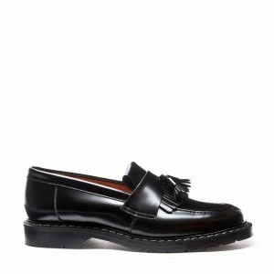 Solovair Hi-Shine Tassel Naisten Loafers Mustat | S0-1022-BK-G-030