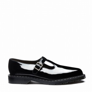 Solovair Patent Miesten Mary Jane Kengät Mustat | S0-393-BK-PT-G-030