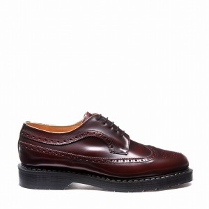 Solovair Rub-Off American Naisten Brogue Kengät Viininpunainen | S5-812-BUR-G-030