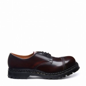 Solovair Rub-Off Steel Toe Capped Naisten Gibson Kengät Viininpunainen | GF3-1370-BUR-RO-030
