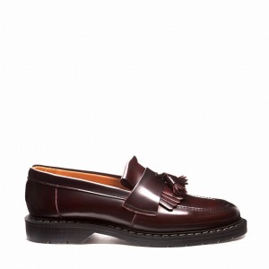 Solovair Rub-Off Tassel Naisten Loafers Viininpunainen | S0-1022-BUR-G-030
