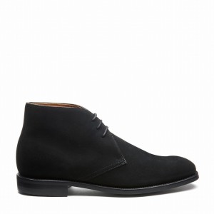 Solovair Suede 3 Eye Miesten Chukka Saappaat Mustat | 103-BK-SUE-060