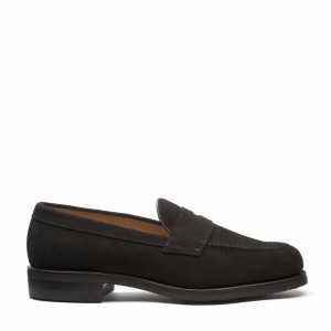 Solovair Suede Penny Miesten Loafers Ruskea | 970-BN-SUE-060