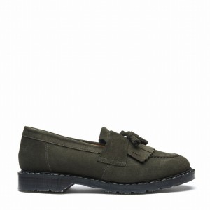 Solovair Suede Tassel Miesten Loafers Oliivinvihreä | S0-1022-OL-SUE-G-035