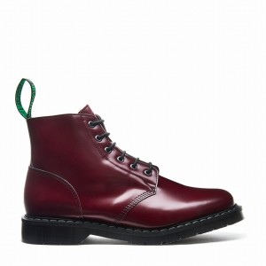 Solovair Vegan 6 Eye Naisten Astronauti Saappaat Punainen | VS6-969-OX-VEG-G-030