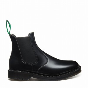 Solovair Vegan Hi-Shine Miesten Dealer Saappaat Mustat | VS0-900-BK-SM-VEG-G-030