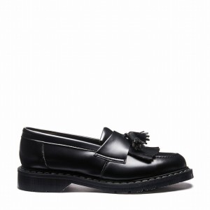 Solovair Vegan Hi-Shine Tassel Naisten Loafers Mustat | VS0-1022-BK-VEG-G-040