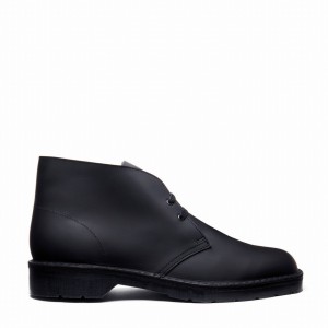 Solovair Waxy Miesten Chukka Saappaat Mustat | 103-357-060